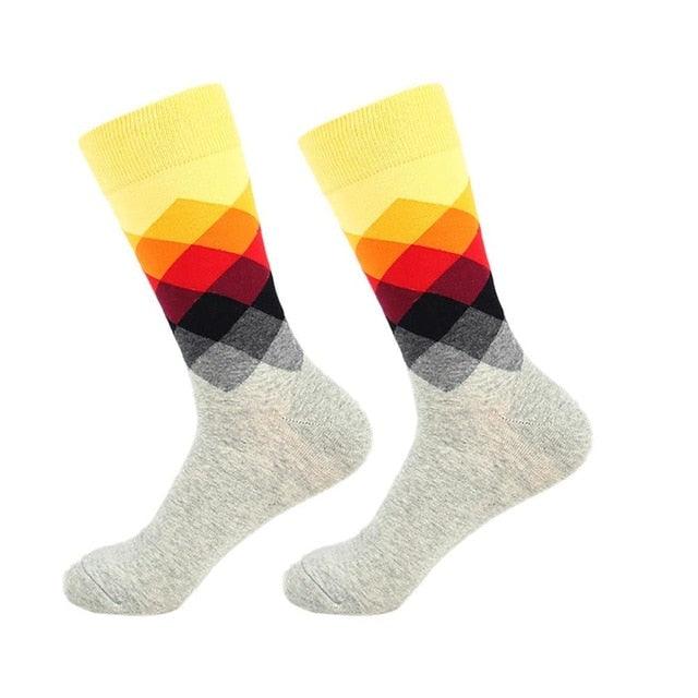 Compression Socks - Unisex Combed Cotton Colorful Socks (1U92)