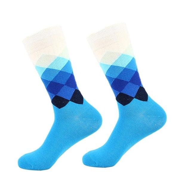 Compression Socks - Unisex Combed Cotton Colorful Socks (1U92)