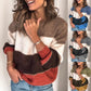 Great Loose Autumn Winter Striped Women's Sweater - Women's Pullover - Plus Size - Female Oversized Jumper (TB8C)(F23)
