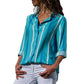 Amazing Office Ladies Shirts - Casual Striped Blouse - Long Sleeve Turn Down Collar Women Blouse (TB1)(TB4)(BCD2)