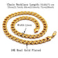 12mm Thick Gold Color Stainless Steel Long Gold Chain - Men Curb Cuban Link Chain Necklaces (D83)(MJ2)