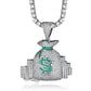 Great CZ Money Bag Cash Coins Iced Out Cubic Zircon Necklaces & Pendants (1U83)