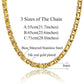 Great Gold Color Solid Stainless Steel Jewelry Sets - RU Necklace & Bracelet (MJ4)(F83)