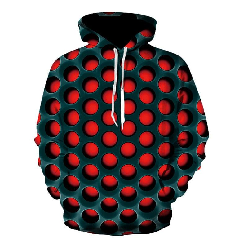 Great Trending Honeycomb Printed 3D Sweatshirt - Loose Fit Hoodies Streetwear Clothes (D100)(TM5)(CC1)