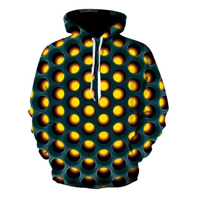 Great Trending Honeycomb Printed 3D Sweatshirt - Loose Fit Hoodies Streetwear Clothes (D100)(TM5)(CC1)