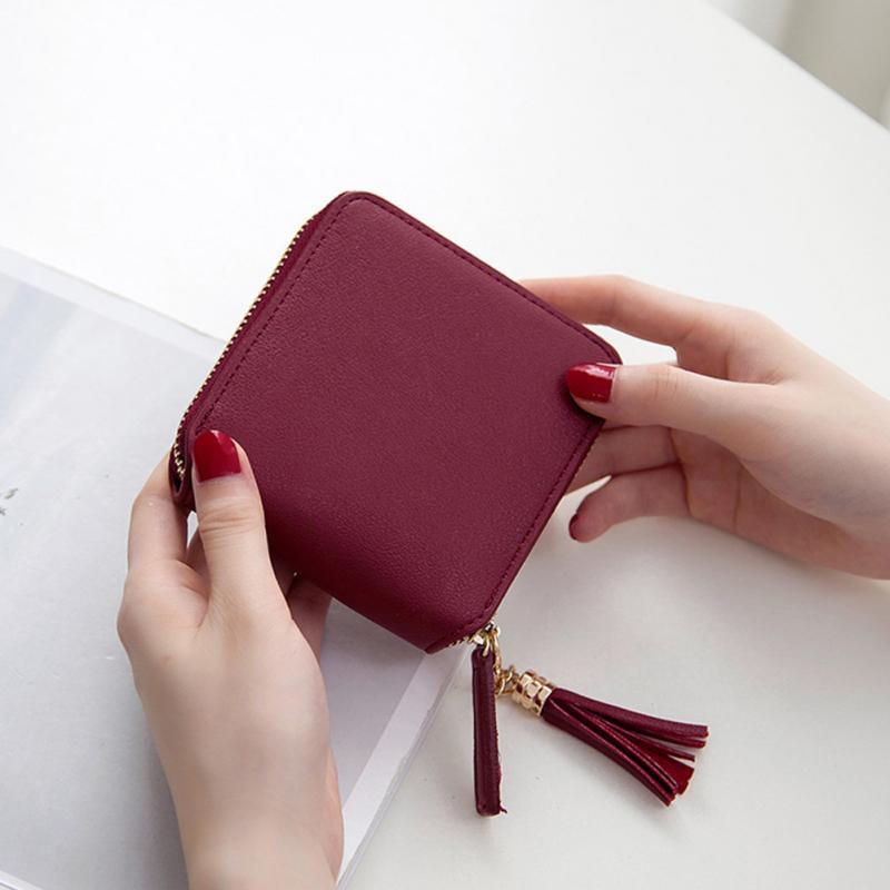 Cute Leather Women Wallets - Zipper Pocket Ladies Designer Card Holder –  Deals DejaVu