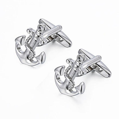 Hot Sale Anchor Cufflinks - Men's Shirt Business Wedding Classic Nautical Anchor Cuff links (MA4)(F17)