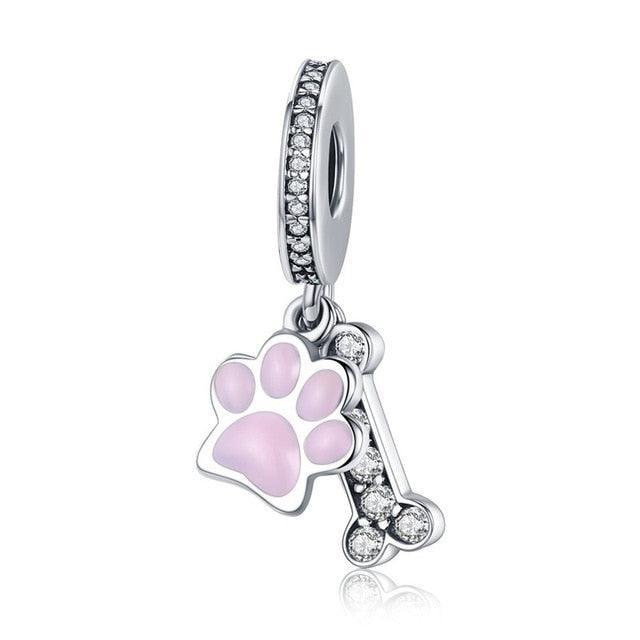 Hot Sale Dog Heart Charm Beads Pendant Fit - Original Bracelet Bangle DIY Necklace (6JW)(F81)