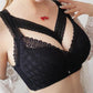 Amazing Large Size Hollow Lace Bra - Fashion Free Wire Sexy Black Push Up Bras - Thicken Cotton Women Underwear (D27)(TSB2)(TSB3)