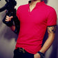 Hot Sale Men's V Neck Trending T Shirt - Fashion Solid Short Sleeve T Shirt - Slim Fit Men's Top (TM2)