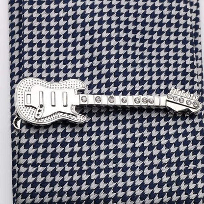 Hot Sale Musical Guitar Tie Bar Clip -Business Wedding Tie Clips & Cufflinks (MA4)(F17)