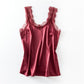 Hot Sale Sexy Lace Tank Top - Women Summer Casual Satin Silk Vest - Backless Lace Up Basic Tops - Sleeveless Camisole (TB3)