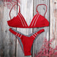 Hot Sale Women Swimwear - Sexy Red Push Up Swimsuit - Micro Bikinis Set - Bathing Suit Beachwear - Summer Brazilian Bikini (1U26)