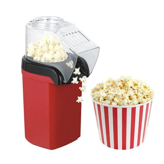Household Popcorn Popper Maker Machine - Automatic Hot Air Popcorn Microwave with Measuring Cup To Portion Popping Corn Kernels (1H1)(F59)