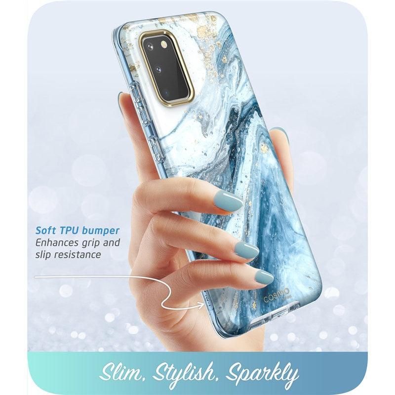 Samsung Galaxy S20 Case / S20 5G Case Full-Body Glitter Marble Bumper Cover WITHOUT Built-in Screen Protector (D50)(RS6)(1U50)