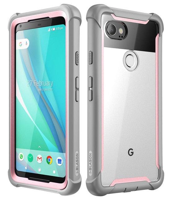 Google Pixel 2 XL Case Original Ares Series Full-Body Rugged Clear Bumper Case with Built-in Screen Protector (D50)(RS6)(1U50)