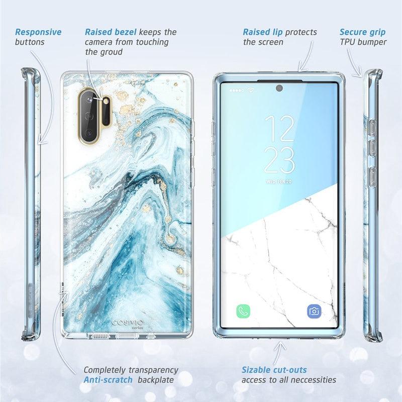 Samsung Galaxy Note 10 Case (2019 Release) Cosmo Full-Body Glitter Marble Cover WITHOUT Built-in Screen Protector (D50)(RS6)(1U50)