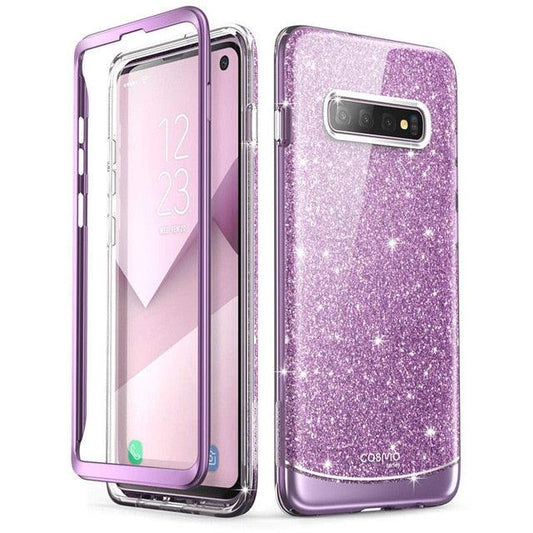 Samsung Galaxy S10 Case 6.1 inch Cosmo Full-Body Glitter Marble Bumper Cover Case WITHOUT Built-in Screen Protector (RS6)(1U50)
