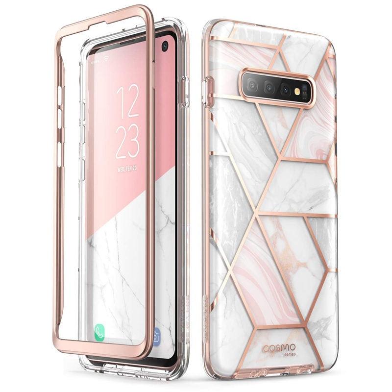 Samsung Galaxy S10 Case 6.1 inch Cosmo Full-Body Glitter Marble Bumper Cover Case WITHOUT Built-in Screen Protector (RS6)(1U50)