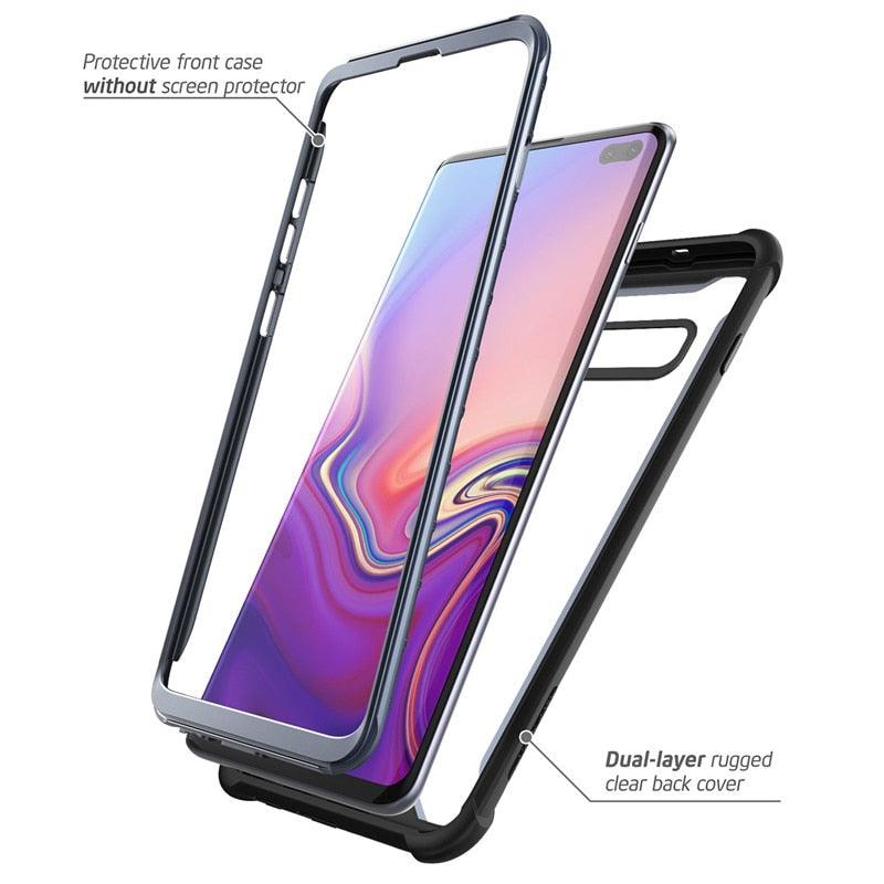 Samsung Galaxy S10 Plus Case 6.4 inch Ares Full-Body Rugged Clear Bumper Cover WITHOUT Built-in Screen Protector (RS6)(1U50)(F50)