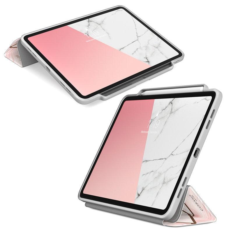 Great iPad Pro 11 Case (2018) - Cosmo Full-Body Trifold Stand Marble Case Flip Cover with Auto Sleep/Wake & Pencil Holder (TLC3)(1U47)