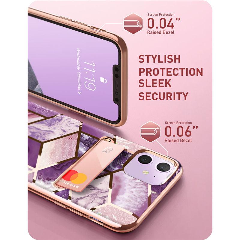 iPhone 11 Case 6.1 inch (2019 Release) Cosmo Wallet Slim Marble Designer Wallet Case Back Cover For iPhone 11 6.1" (D50)(RS6)(1U50)