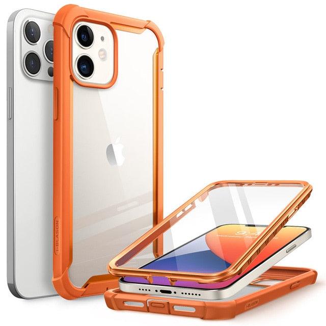 iPhone 12 Case/12 Pro Case 6.1 inch (2020) Ares Full-Body Rugged Clear Bumper Cover with Built-in Screen Protector (RS6)(1U50)