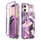 Great iPhone 12 Mini Case 5.4 inch (2020) Cosmo Full-Body Glitter Marble Bumper Case with Built-in Screen Protector (RS6)(1U50)(F50)