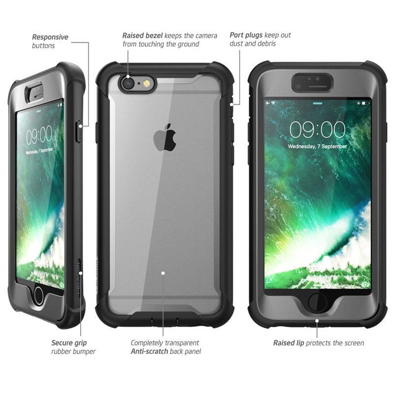 Trending iPhone 6 Plus/6s Plus Case 5.5 inch Ares Series Full-Body Rugged Clear Bumper Case with Built-in Screen Protector (RS6)(1U50)