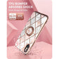 iPhone Xs Max Case - Cosmo Snap Slim Marble Cover with Built-in Rotatable Ring Holder Kickstand Support Car Mount (RS6)(1U50)