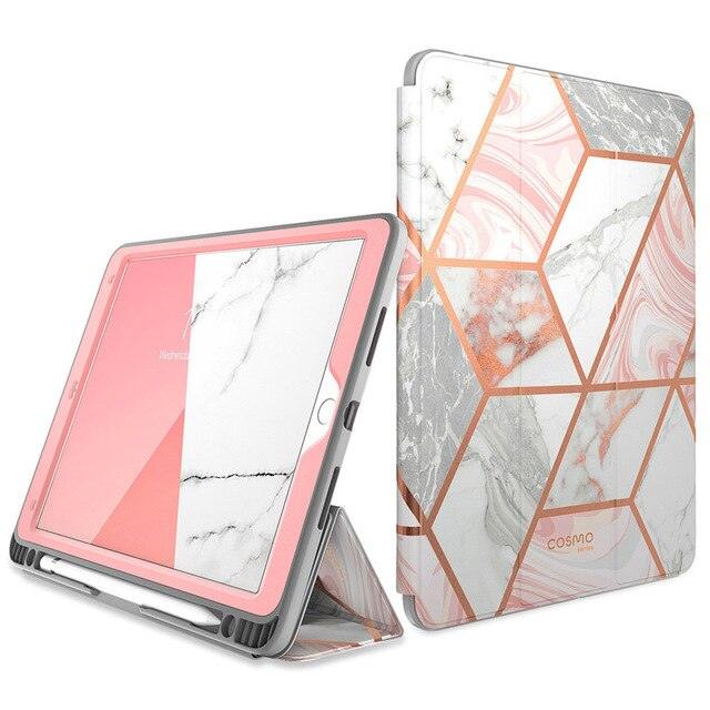 iPad Air 3 Case iPad Pro 10.5 Case Cosmo Marble Trifold Stand Case with Auto Sleep/Wake & Built-in Screen Protector (D47)(TLC3)(1U47)