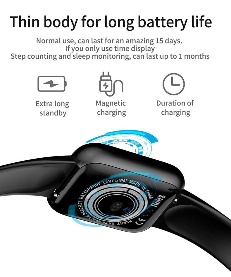 New Waterproof Smart Watch - Women Bluetooth Watch - Heart Rate Monitor Fitness Tracker (D82)(D84)(RW)