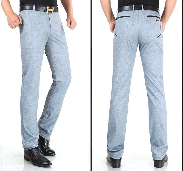 Stretch Formal DressTrousers - Classic Men's Total Freedom Relaxed Classic Fit Flat Front Pant (TG1)(F9)(F10)