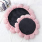 Soft Velvet Flower Mat - Pet Mat Cat Litter Dog Cushion Girl Heart Round Flower Carpet (6W3)