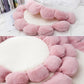 Soft Velvet Flower Mat - Pet Mat Cat Litter Dog Cushion Girl Heart Round Flower Carpet (6W3)
