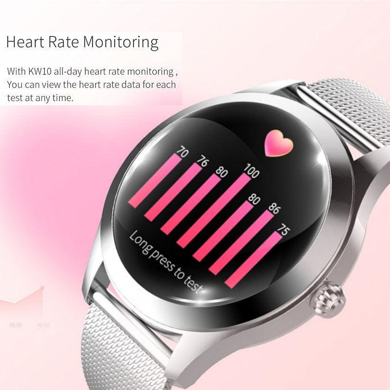 Gorgeous Waterproof Smart Watch - Women Fitness Bracelet - Heart Rate Sleep Monitor Smartwatch For IOS Android (RW)(9WH1)