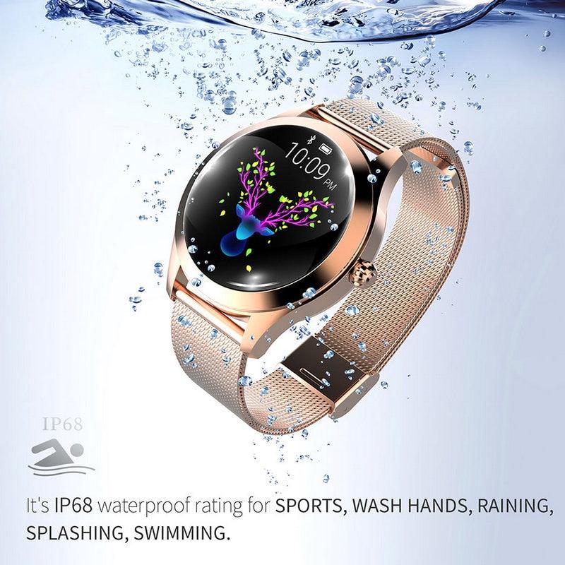 Gorgeous Waterproof Smart Watch - Women Fitness Bracelet - Heart Rate Sleep Monitor Smartwatch For IOS Android (RW)(9WH1)