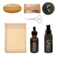 6Pcs/Set Men Beard Care Kit Hair Growth Enhancer Nourishing - Balm Pure Natural Scissors Brush Wash Cleaner(BD7)(BD1)(BD2)(BD3)