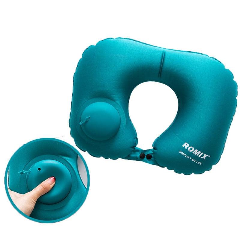 Inflatable Pillow 4pc/s Set - Travel Cervical Pillow U-type Automatic Inflatable Pillow (6LT1)(F105)