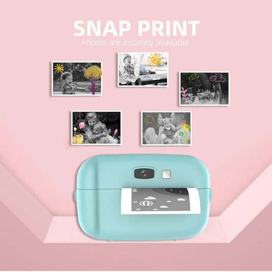 Instant Print Kids Digital Camera for Children Boys Girls 2.0 Inch IPS Display 1080P Video Camera 20MP Birthday Festival Gift (D54)(MC5)(1U54)