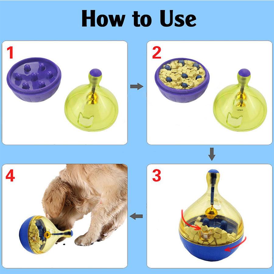 Interactive Dog Cat Food Treat Ball Increases IQ And Mental Stimulation Dog Treat Toy (2U73) (2U71)