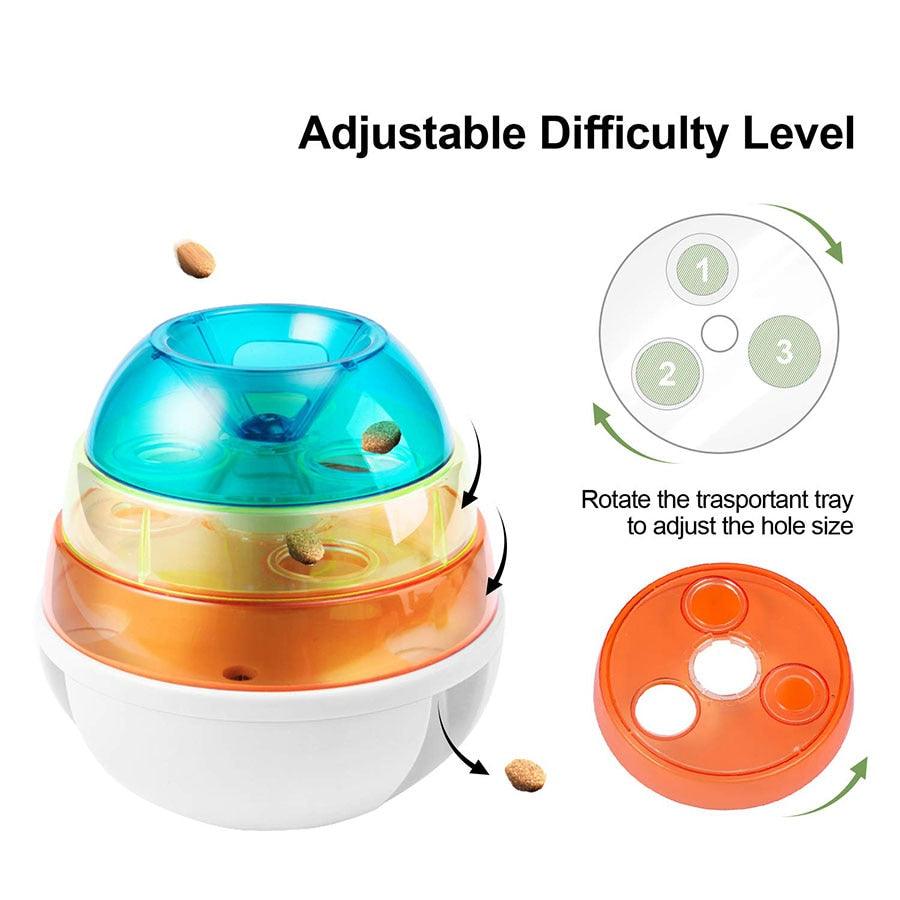 Interactive Dog Toys - Tumbler Leakage Food Dispenser Increases IQ Mental Stimulation for Puppy Cat Toy Pet products (1U73)