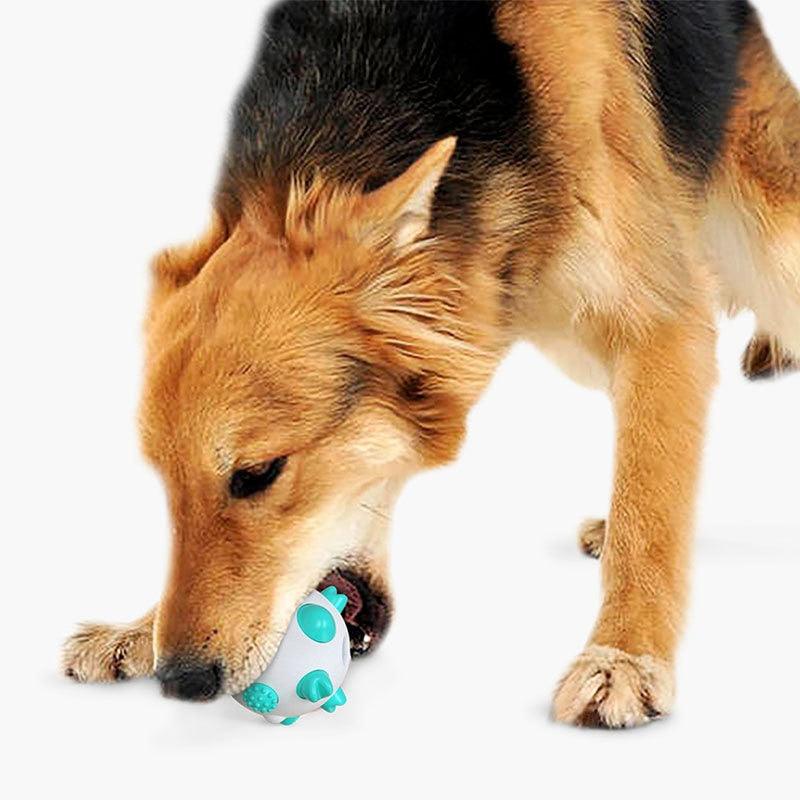Interactive Pet Dog Chew Toy - Puppy Molar Tooth Cleaning Ball Toy - Durable Bite Resistant Toothbrush (1U73)