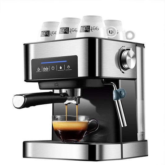 Italian Coffee Machine - Home Use 20BAR Semiautomatic Intelligent Concentrate Steam Milk Froth One Machine Stainless Steel (D59)(H2)(1U59)