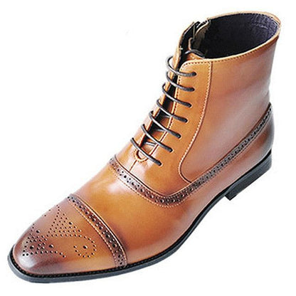Italy Handmade Classic Men Boots - Dress Shoes Outdoor Autumn Ankle Boots (MSB2)(MSF6)(MSB3)