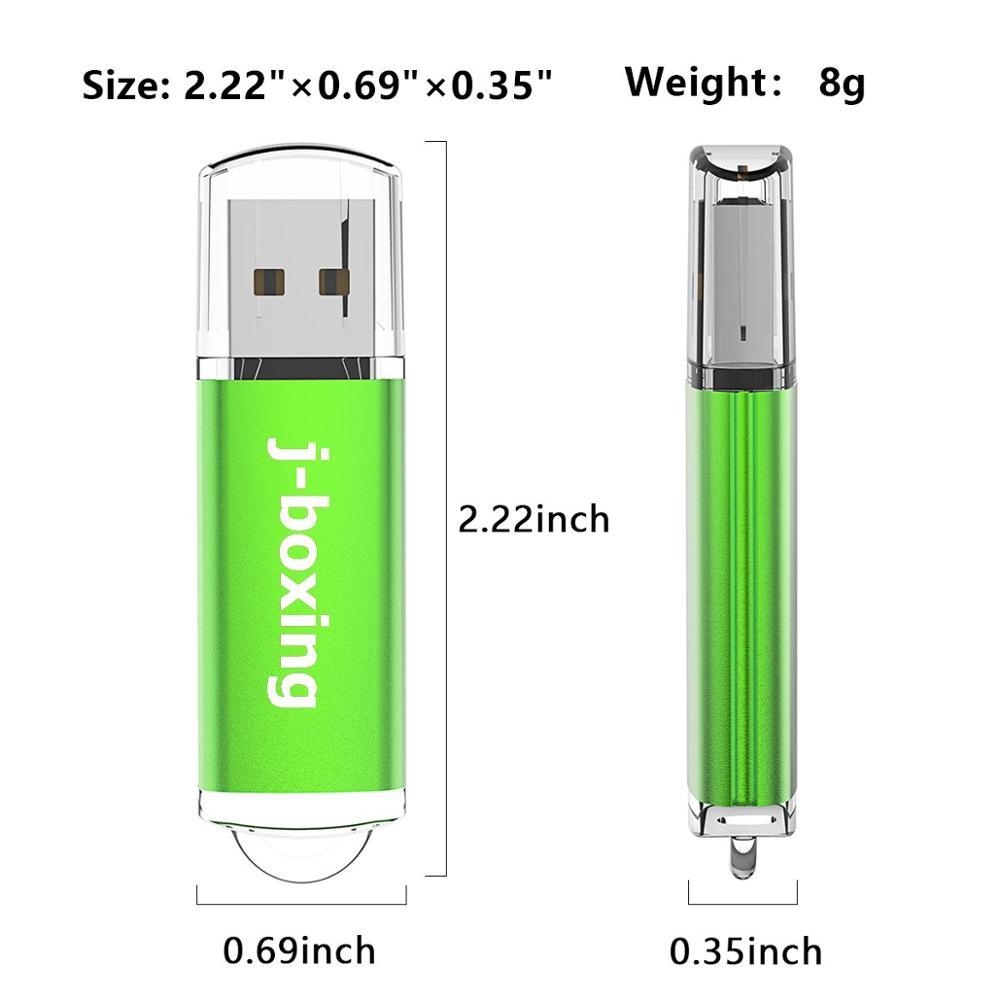 USB Flash Drive Rectangle Pendrive with Cap USB 2.0 Memory Sticks 1GB 2GB 4GB 8GB 16GB 32GB for PC Multicolor 5PCS/Pack (CA3)(1U52)