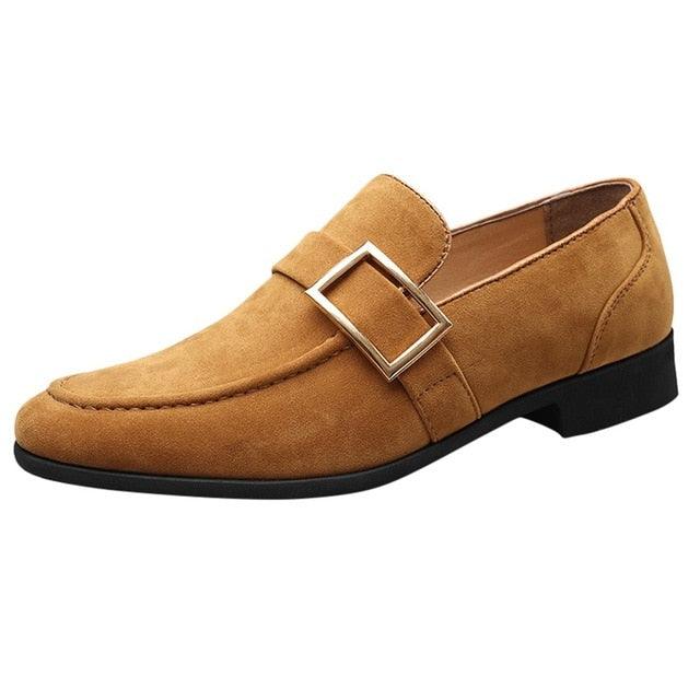 New Leather Shoes - Men Flats Oxfords Shoes - Causal Loafers Slip On Soft Leather (6U14)(6U12)