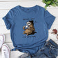 Cute Women T Shirt - Women Summer Short Sleeve Cotton Top -Plus Size S-5XL (TB2)(F19)