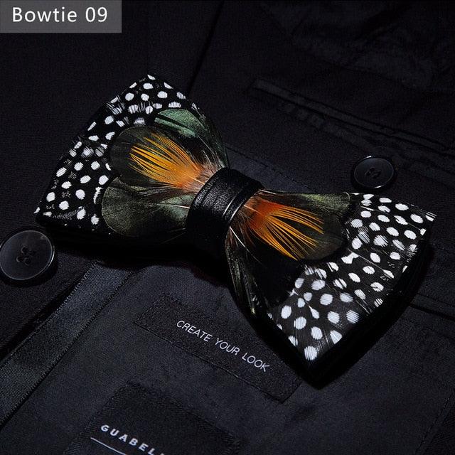 Great Design Bow Tie - Feather Bow Exquisite Handmade Men's Bow Tie (MA2)(F17)