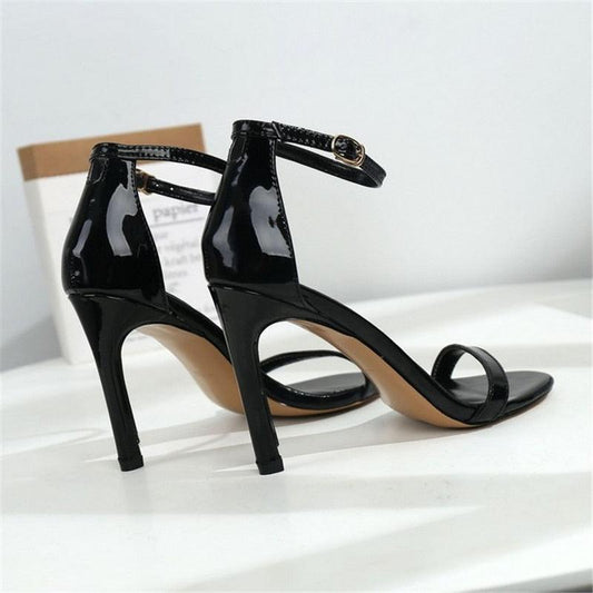 Great Patent Leather Sexy High Heel Banquet Sandals - Women's Fashion Lady Sandals (SH2)(SS1)(WO2)